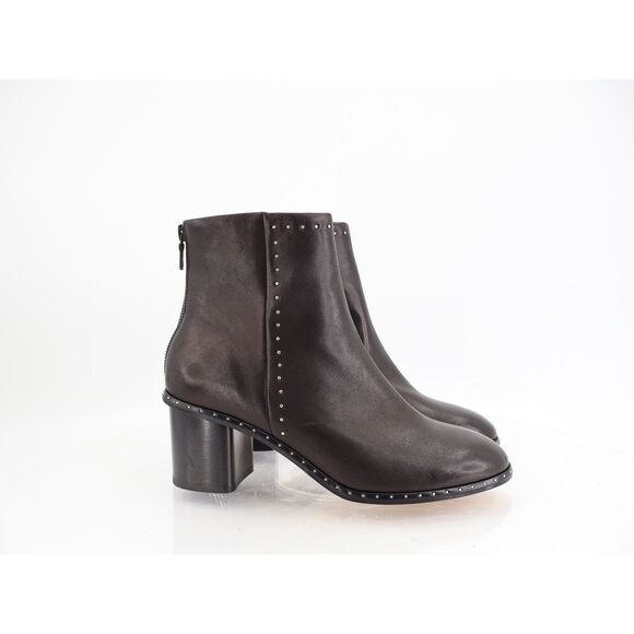 rag & bone Women's Willow Round Toe Studded Mid Heel Booties Size 39 9 NWOB - Picture 2 of 14